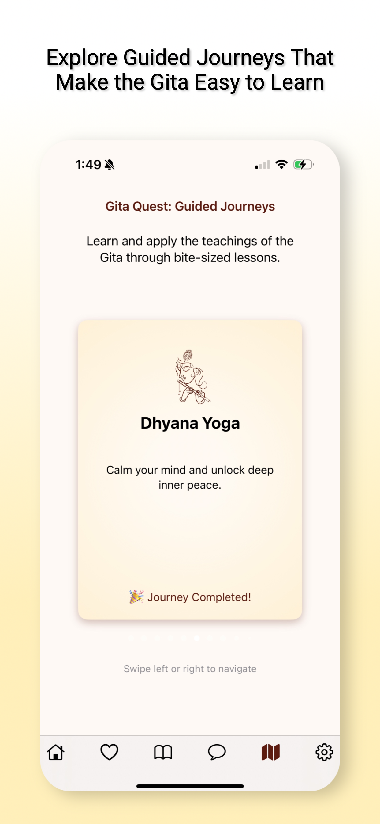 Guided journeys screen