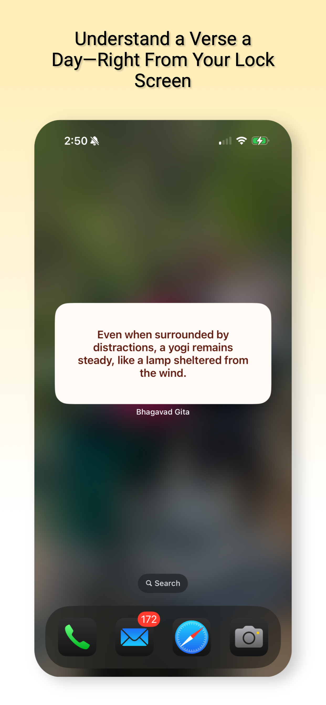 Lock screen with Gita wisdom